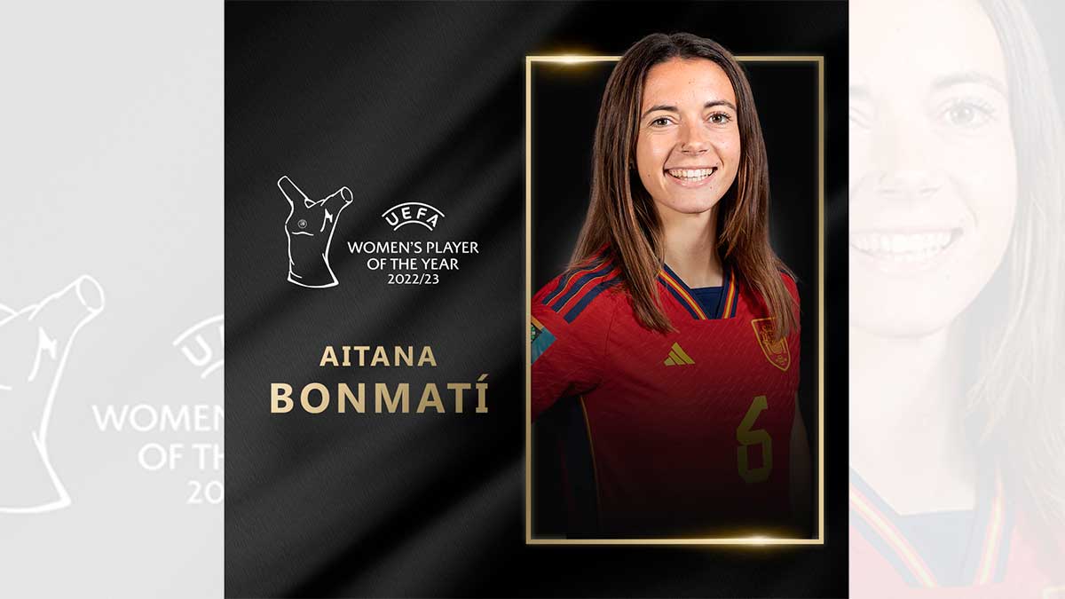 Aitana Bonmatí es galardonada como la Mejor Jugadora de la UEFA en 2023
